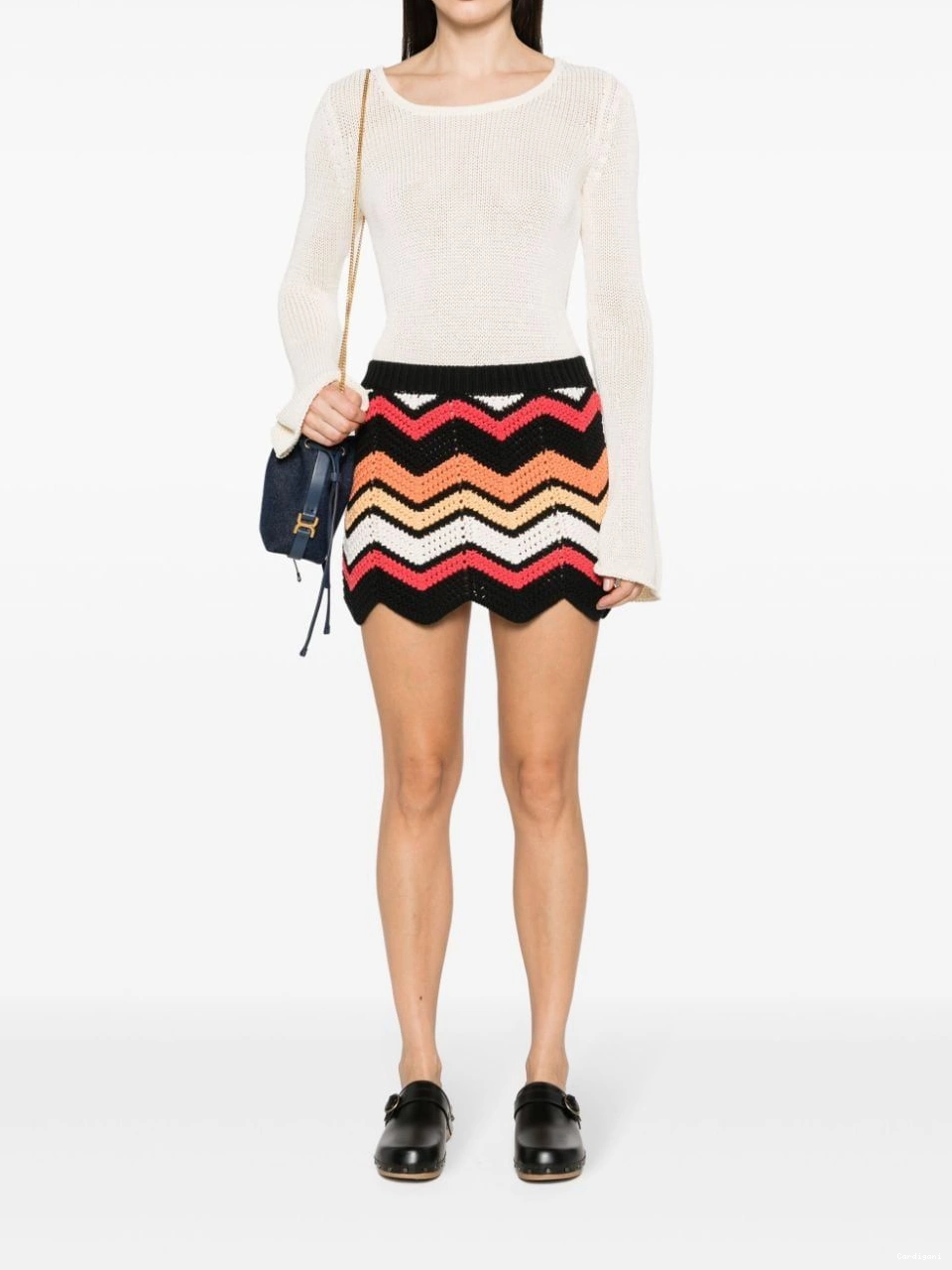 Affordable chevron-knit miniskirt Alanui Women Kaleidoscopic 0408